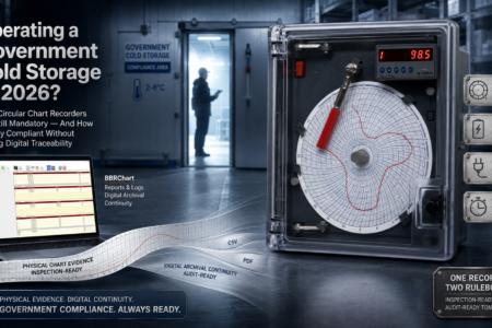 circular chart recorder for cold storage