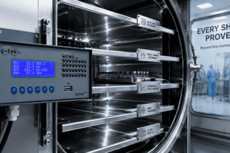 Lyophilizer temperature monitoring across multiple shelves