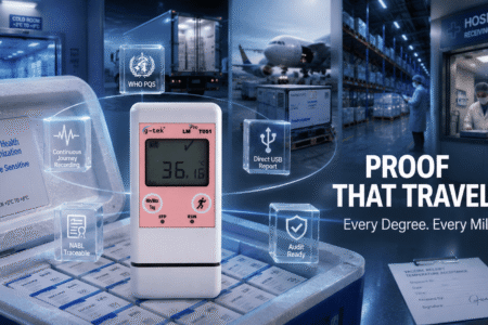 Cold chain data logger for vaccine transport monitoring