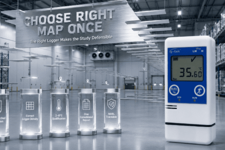 Warehouse mapping data logger used for temperature monitoring study