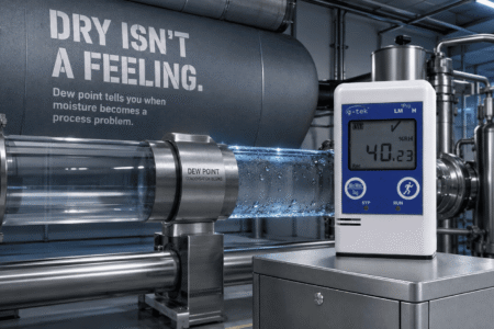 Dew point monitoring for compressed air and humidity-sensitive processes