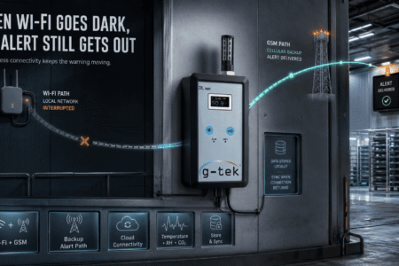 Wireless IoT temperature logger with Wi-Fi and GSM connectivity