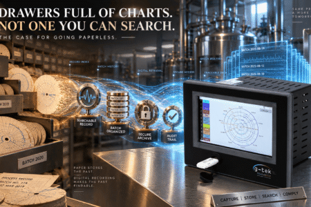 Paper charts replaced by a paperless recorder